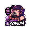 Sipping Copium Anime Sticker Kiss Cut Vinyl Decal, Funny Gacha Gamer Meme Sticker for Laptop, Water Bottle Hydroflask, Copium Sticker, Anime Demon Girl,  Gacha Meme Decal, Funny Gift for Gamers and Streamers