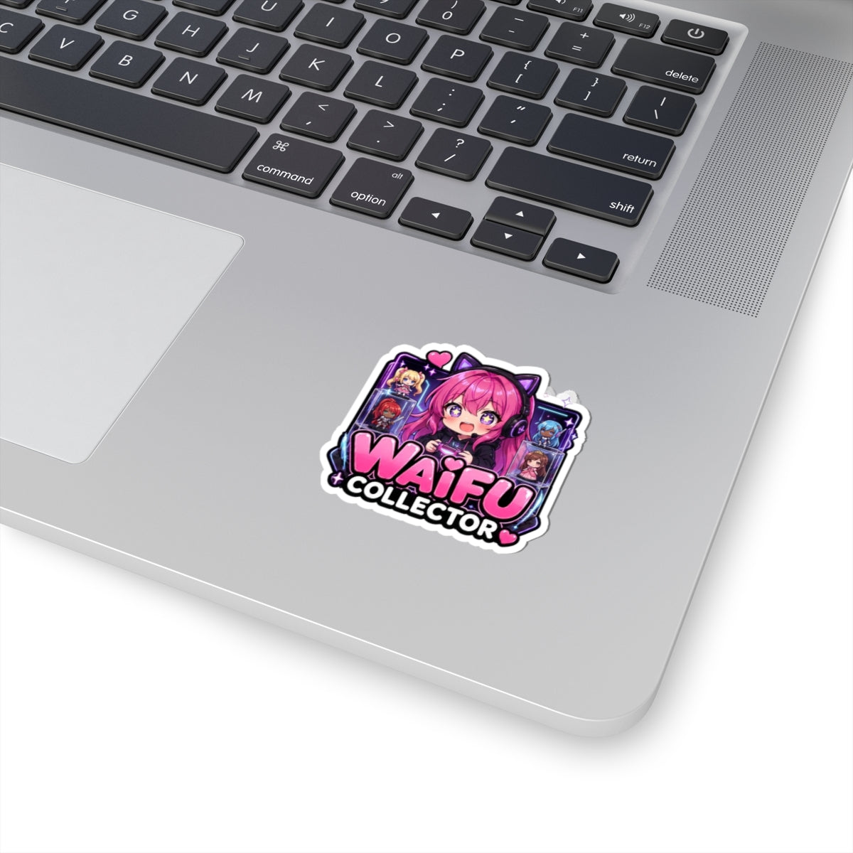 Anime Figure Collector Sticker, Kawaii Gamer Girl Waifu Shelf Decal, Kiss Cut Glossy Vinyl in 4 Sizes, Cute Gift for Weebs and Gacha Gamers