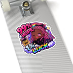 99% Hope 1% Luck Sticker, Anime Chibi Girl with Pink Braids Decal, Kiss Cut Glossy Vinyl in 4 Sizes, Funny Gacha Gamer Gift