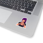 GG Gamer Girl Sticker, Anime Girl with White Locs Heart Hands Decal, Kiss Cut Glossy Vinyl in 4 Sizes, Gift for Gamers and Streamers