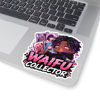 Waifu Collector Kiss-Cut Sticker — Cute Anime Card Collector Design, Waifu Collector Sticker, Anime Chibi Boy with Heart Eyes, Kiss Cut Vinyl Decal in 4 Sizes, Funny Gacha Gamer Sticker for Laptop