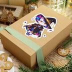Celestial Cat Sticker, Kawaii Galaxy Witch Kitty in Star Hat Decal, Kiss Cut Glossy Vinyl in 4 Sizes, Cute Gift for Witchy Cat Lovers