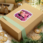 Lucky Pull Sticker, First Single SSR Kawaii Chibi Girl with Locs Decal, Kiss Cut Glossy Vinyl in 4 Sizes, Cute Gift for Anime Fans, Gacha Gamers