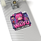 Anime Figure Collector Sticker, Kawaii Gamer Girl Waifu Shelf Decal, Kiss Cut Glossy Vinyl in 4 Sizes, Cute Gift for Weebs and Gacha Gamers