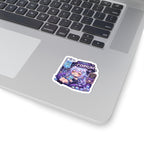 Sipping Copium Chibi Sticker, Anime Girl with Copium IV Drip Decal, Kiss Cut Glossy Vinyl in 4 Sizes, Funny Gacha Pity Gift, Gacha Sticker