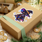 Celestial Cat Sticker, Kawaii Galaxy Witch Kitty in Star Hat Decal, Kiss Cut Glossy Vinyl in 4 Sizes, Cute Gift for Witchy Cat Lovers