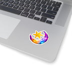 Star Fragment, Crystal Moon and Star Sticker, Celestial Rainbow Gem Crescent Decal, Kiss Cut Glossy Vinyl in 4 Sizes, Cute Gift for Journals, 7DS Origins