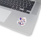 Celestial Cat Sticker, Kawaii Galaxy Witch Kitty in Star Hat Decal, Kiss Cut Glossy Vinyl in 4 Sizes, Cute Gift for Witchy Cat Lovers