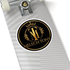 Melech Tony Logo Sticker, Gold Crown and Laurel Crest Monogram Decal, Kiss Cut Glossy Vinyl in 4 Sizes, Channel Merch for Fans, Gacha Gamer fan