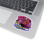 99% Hope 1% Luck Sticker, Anime Chibi Girl with Pink Braids Decal, Kiss Cut Glossy Vinyl in 4 Sizes, Funny Gacha Gamer Gift