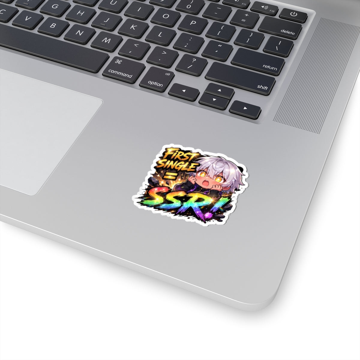 Lucky Pull Anime Sticker, First Single SSR Chibi Gacha Meme Decal, Kiss Cut Glossy Vinyl in 4 Sizes, Funny Gift for Gamers
