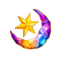 Star Fragment, Crystal Moon and Star Sticker, Celestial Rainbow Gem Crescent Decal, Kiss Cut Glossy Vinyl in 4 Sizes, Cute Gift for Journals, 7DS Origins