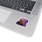 Witchy Copium Kiss-Cut Sticker — "It Is What It Is... Next Banner" Anime Girl with Braids and Black Cat Decal, Kiss Cut Glossy Vinyl in 4 Sizes, Gamer Gift, Gacha Sticker