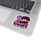 Waifu Collector Kiss-Cut Sticker — Cute Anime Card Collector Design, Waifu Collector Sticker, Anime Chibi Boy with Heart Eyes, Kiss Cut Vinyl Decal in 4 Sizes, Funny Gacha Gamer Sticker for Laptop