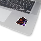 Witchy Copium Kiss-Cut Sticker — "It Is What It Is... Next Banner" Anime Girl with Braids and Black Cat Decal, Kiss Cut Glossy Vinyl in 4 Sizes, Gamer Gift, Gacha Sticker