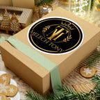 Melech Tony Logo Sticker, Gold Crown and Laurel Crest Monogram Decal, Kiss Cut Glossy Vinyl in 4 Sizes, Channel Merch for Fans, Gacha Gamer fan