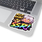 Lucky Pull Anime Sticker, First Single SSR Chibi Gacha Meme Decal, Kiss Cut Glossy Vinyl in 4 Sizes, Funny Gift for Gamers