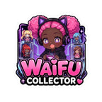 Waifu Collector Sticker, Kawaii Gamer Girl with Cat Ear Headset Decal, Kiss Cut Glossy Vinyl in 4 Sizes, Cute Gift for Anime Fans & Gacha Gamers