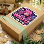 Anime Figure Collector Sticker, Kawaii Gamer Girl Waifu Shelf Decal, Kiss Cut Glossy Vinyl in 4 Sizes, Cute Gift for Weebs and Gacha Gamers